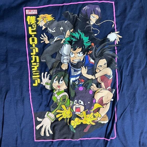 My Hero Academia Mens Navy Blue Anime Tee Short Sleeve T-Shirt M - Picture 5 of 8